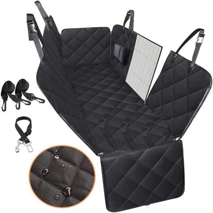 Premium Dog Car Seat Cover & Hammock – Mesh View Safety Protector with Zipper & Pocket - Pet house
