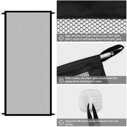 Pets Dog Cat Baby Safety Gate Mesh Fence Magic Portable Guard Net Stairs Doors - Pet house